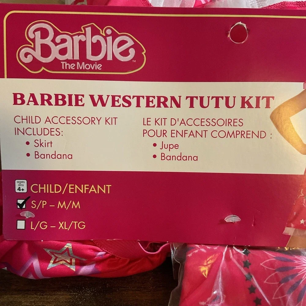NEW Barbie Movie Western Tutu Halloween Costume Girls Small/Medium Skirt/Bandana